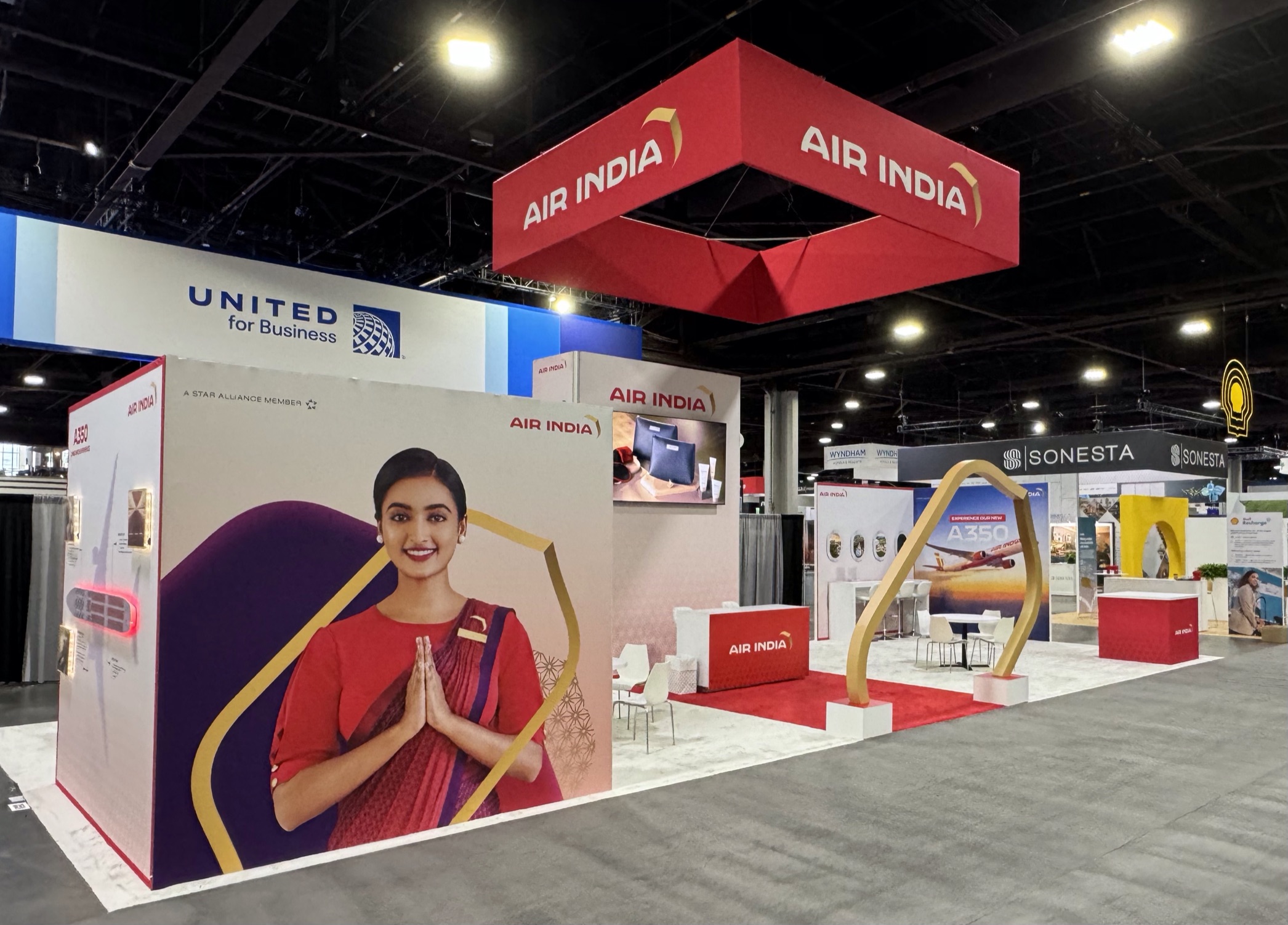 30x50 trade show booth - Air India