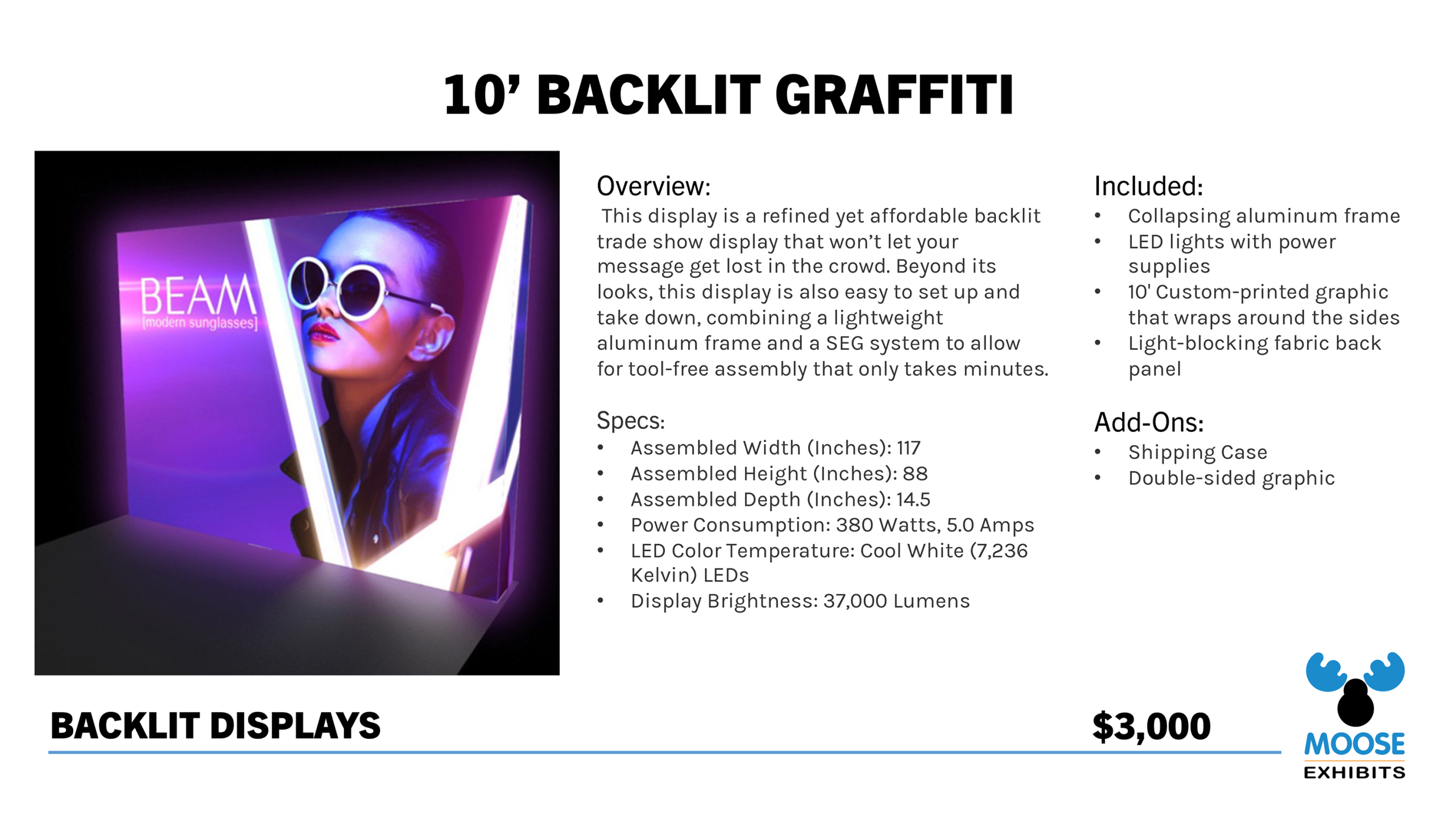 10' Backlit Display