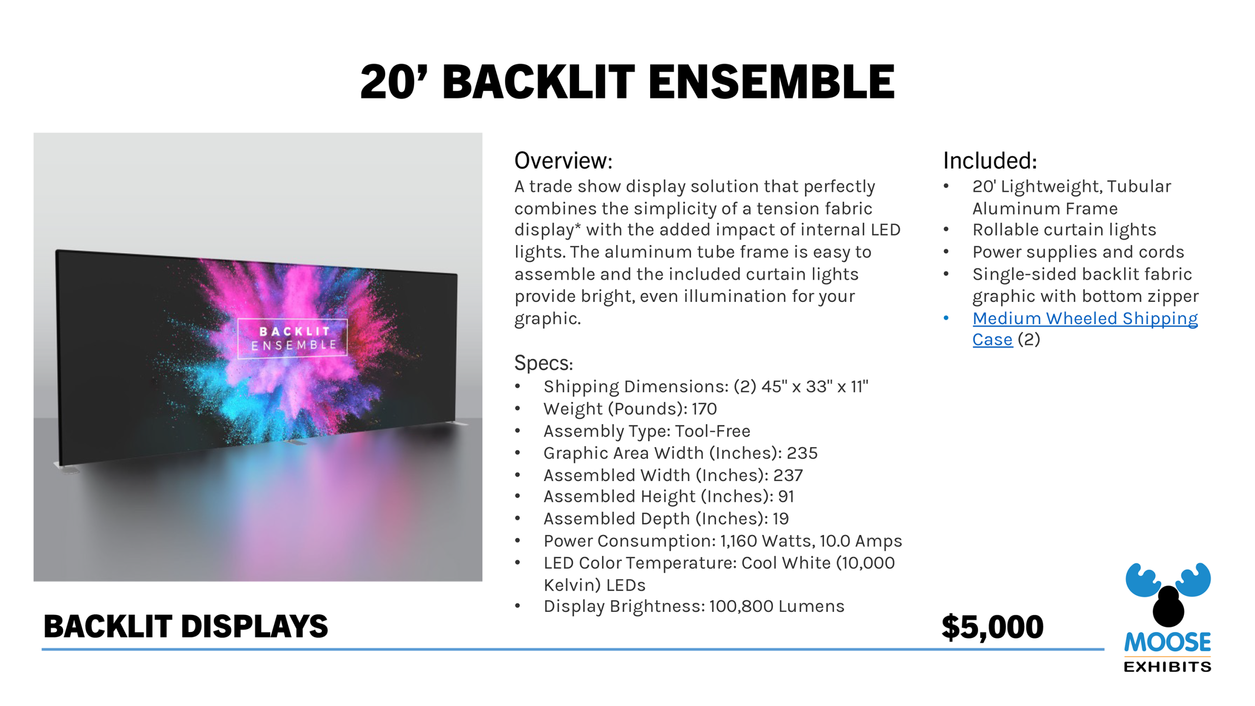 20' Backlit Display - Ensemble