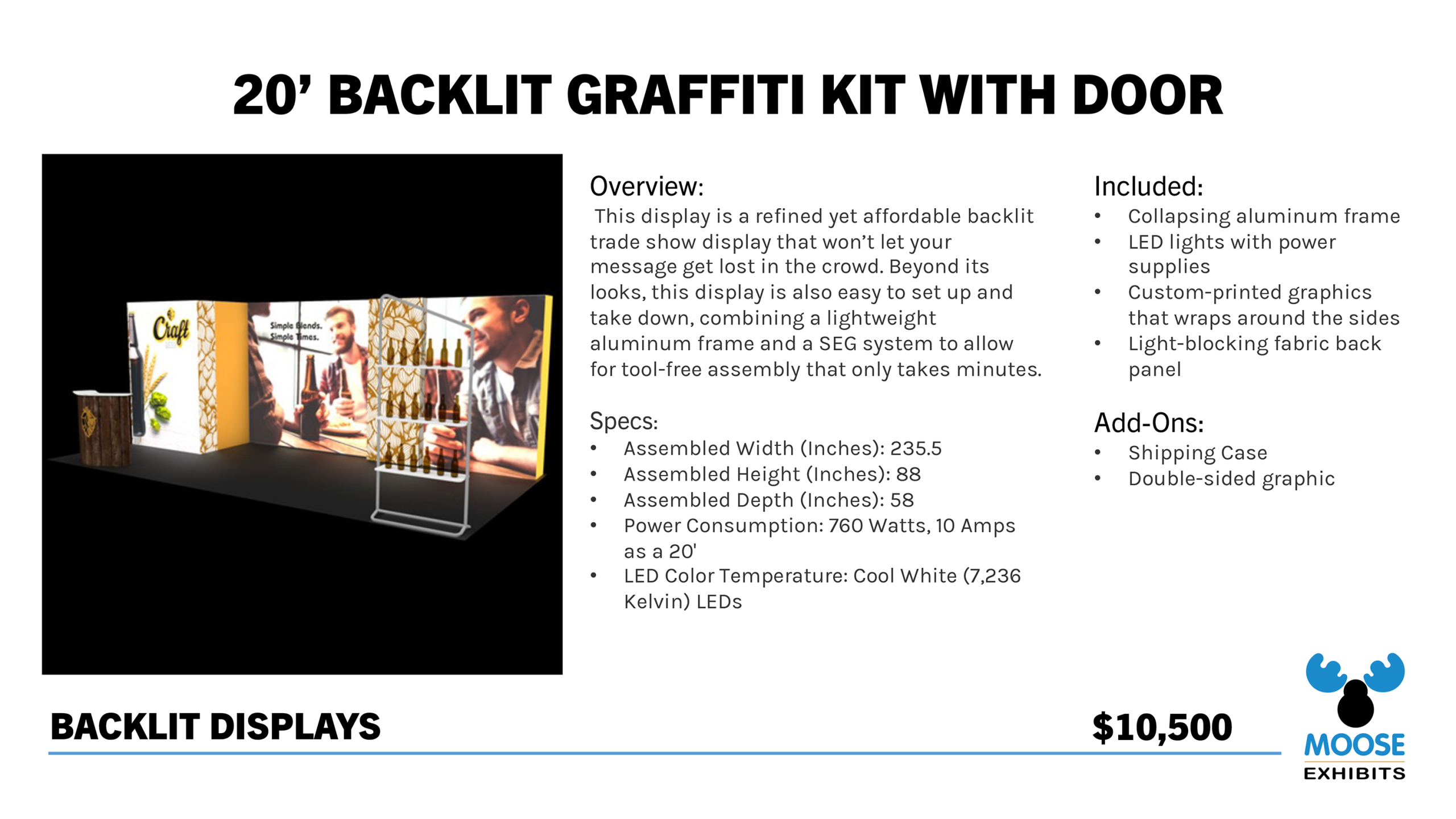 20' Backlit Graffiti Kit With Door