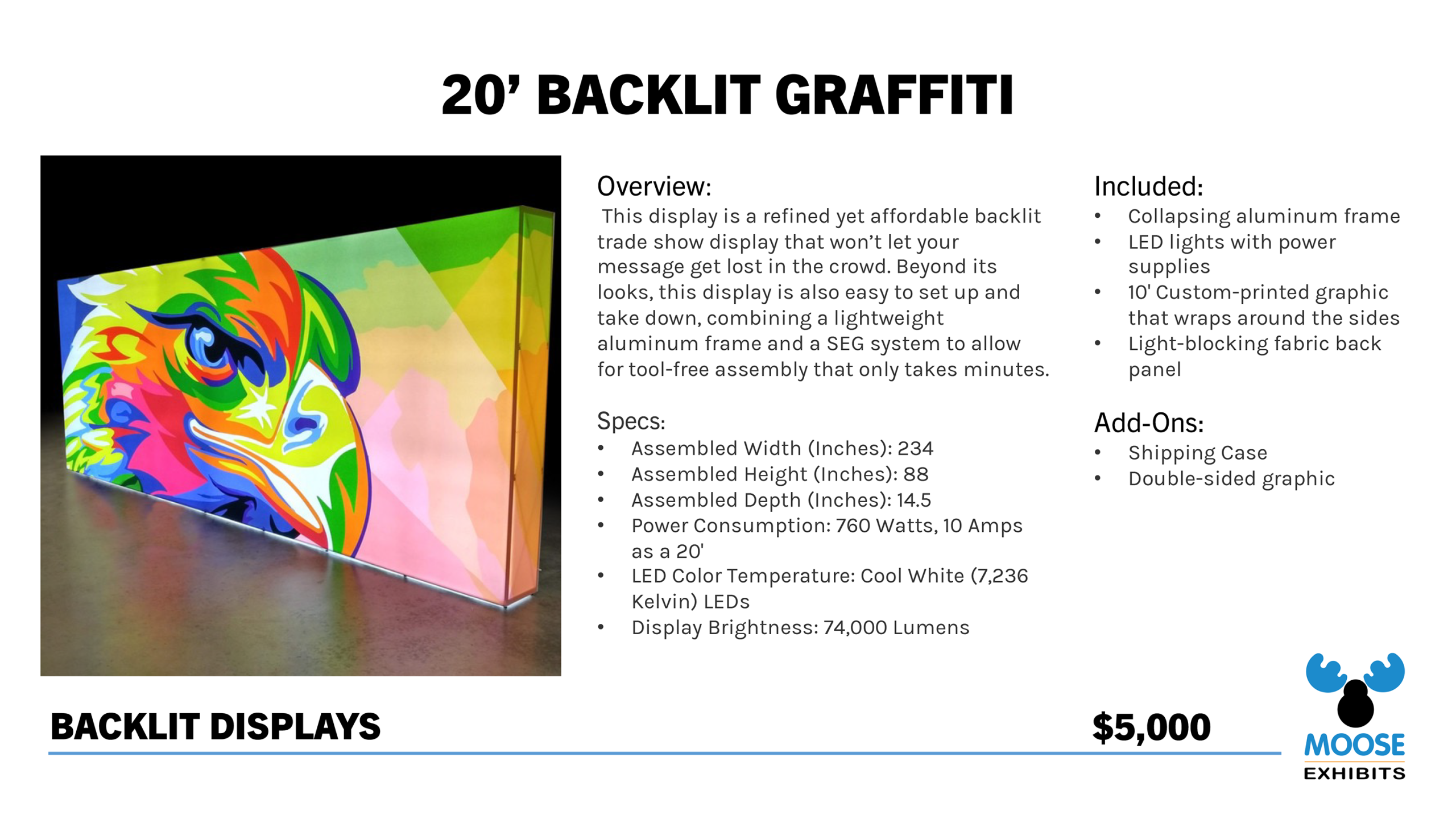 20' Backlit Display - Graffiti