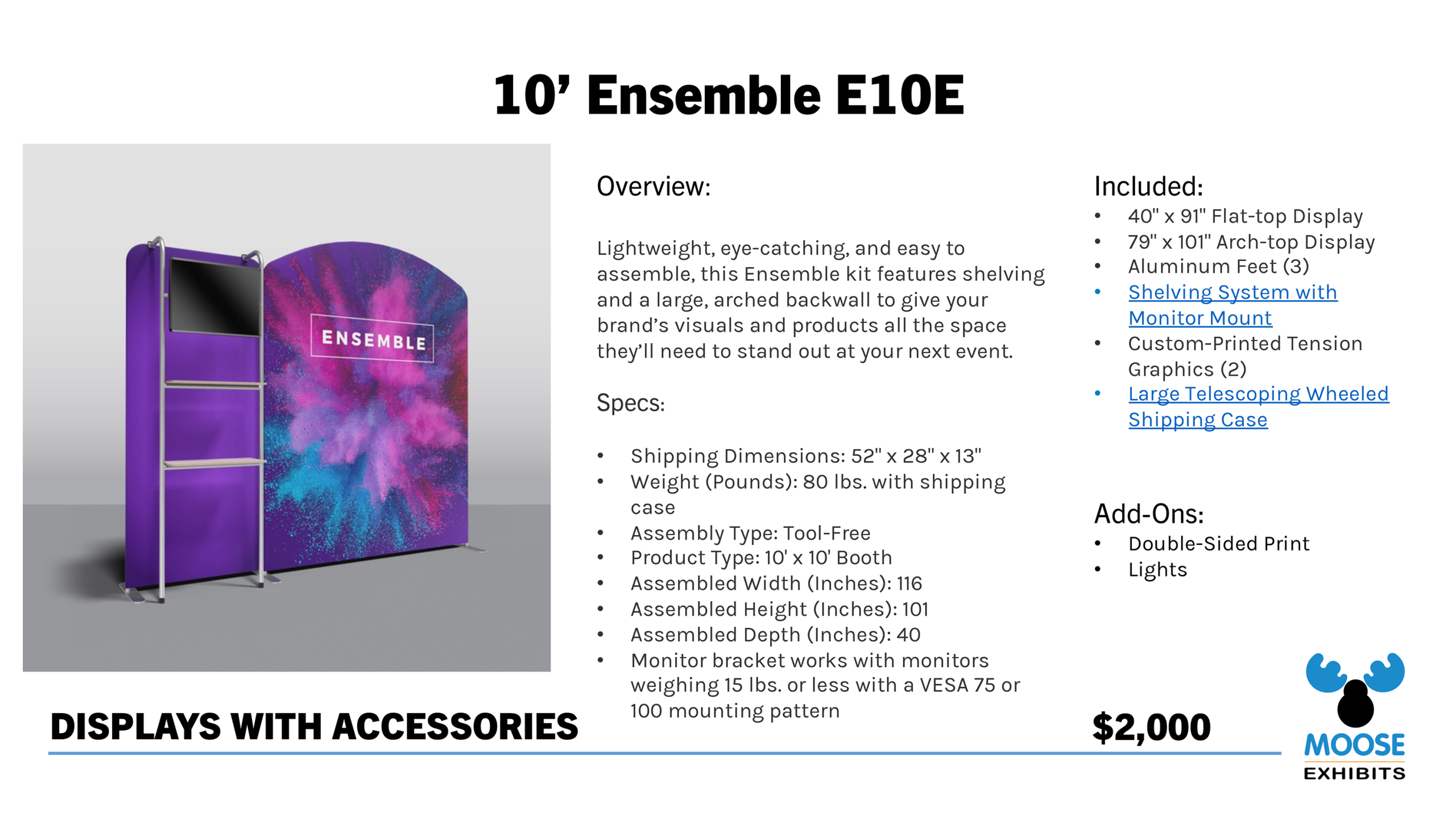 10' Display with Accessories - Ensemble
