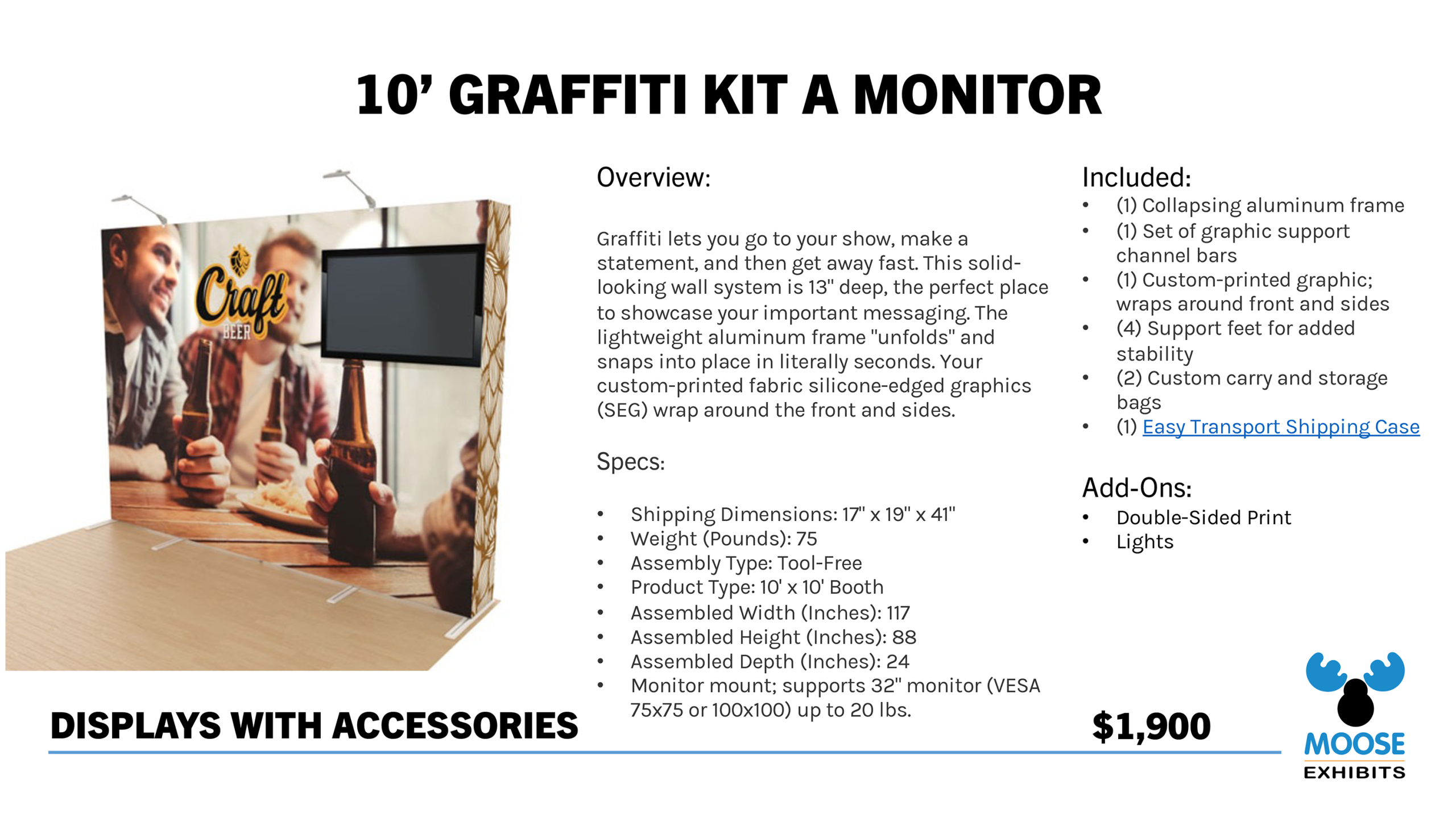 10' Display with Accessories - Graffiti Kit A wtih Monitor