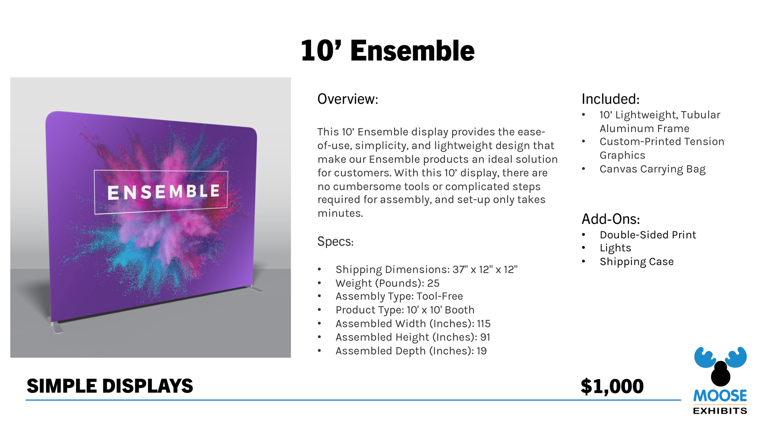 10' Simple Display - Ensemble